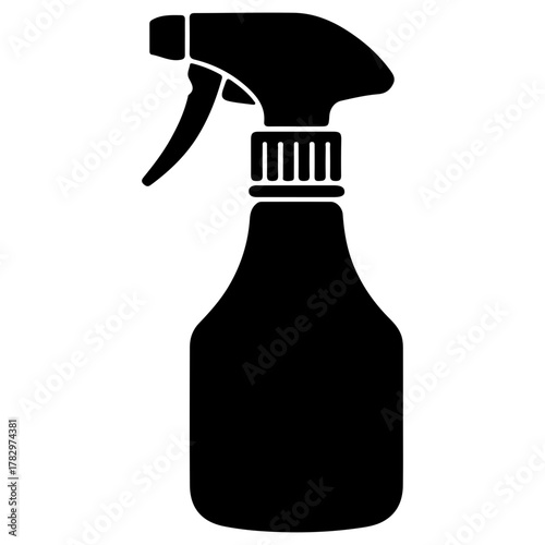 Black silhouette of a spray bottle