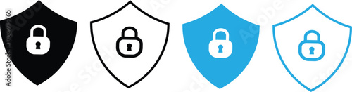 Adobe Illustrator lock Secure padlock icon style, lock and unlock icon symbol collection, 
 Artwork