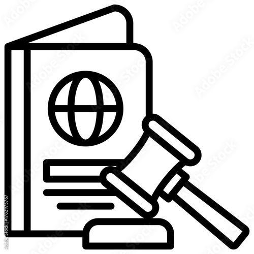 Immigration Law  Icon Element For Design