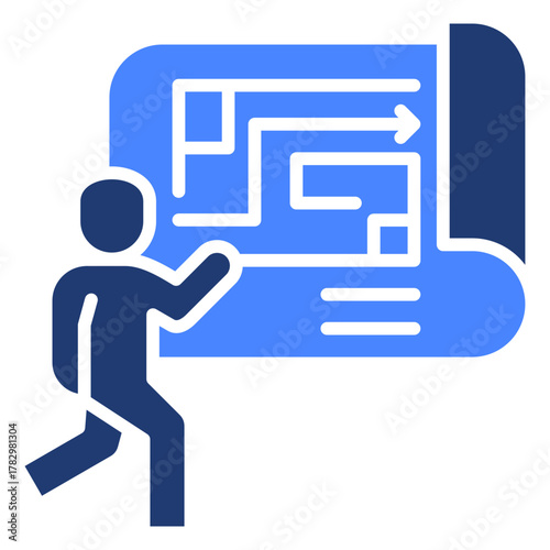 Evacuation Plan  Icon Element For Design