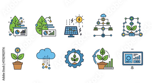 A cheerful, vibrant, and fun vector graphic illustration of a happy cartoon bumblebee collecting honey