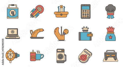 A cheerful, vibrant, and fun vector graphic illustration of a happy cartoon bumblebee collecting honey