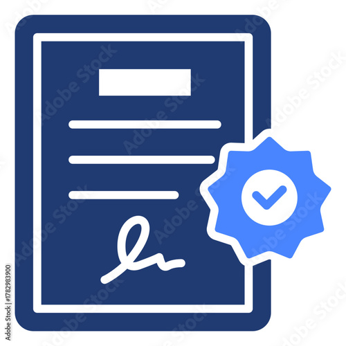 Certificate  Icon Element For Design