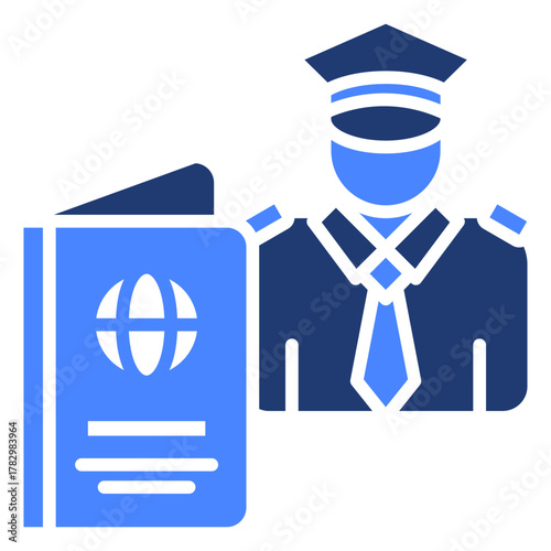 Immigration Officer  Icon Element For Design