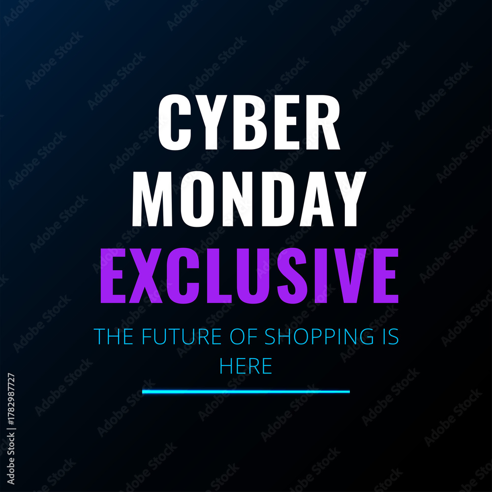 Fototapeta premium Cyber Monday Exclusive with dark background