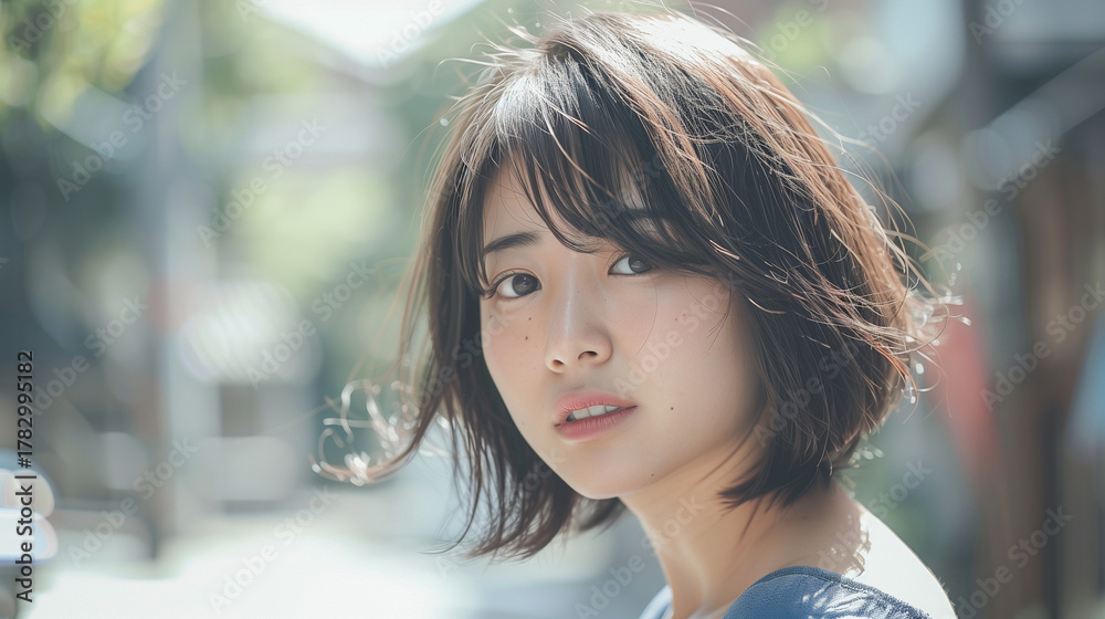 Obraz premium 日本人の美しい女性のモデル