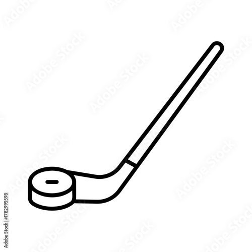 Hockey stick and puck