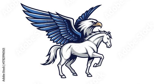 Pegasus mythical creature with transparent background