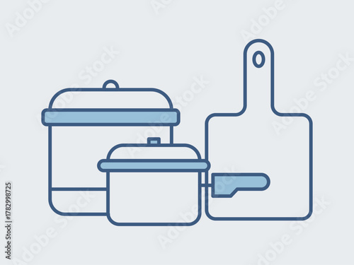 Cookware icon. Supermarket icon vector. Outline vector icons. Flat illustration concept.