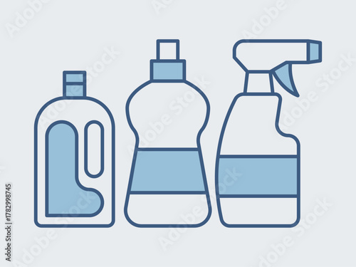 Cleaning product icon. Supermarket icon vector. Outline vector icons. Flat illustration concept.