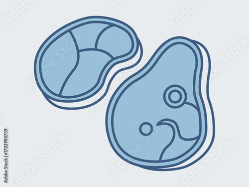 Fresh meat icon. Supermarket icon vector. Outline vector icons. Flat illustration concept.