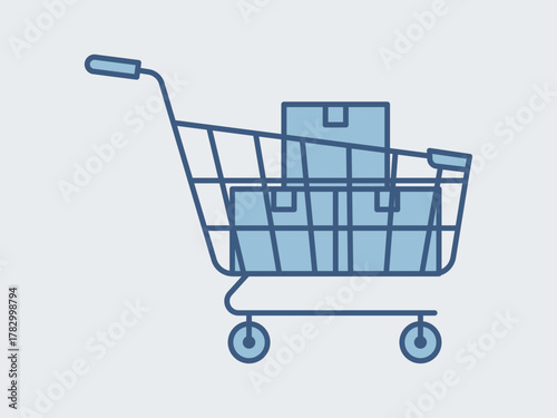 Goods icon. Supermarket icon vector. Outline vector icons. Flat illustration concept.