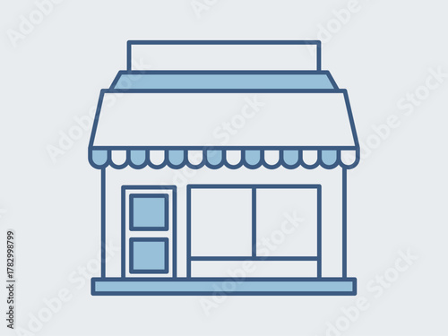 Grocery store icon. Supermarket icon vector. Outline vector icons. Flat illustration concept.