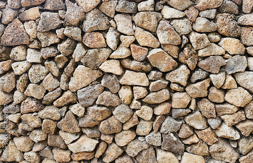 Rustic Stone Wall Texture Close-up