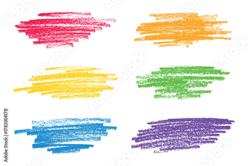 Set of brush paint stroke texture swatch Hand painted background Ink scribble dab clipart Paint smudge for tags and stamps design