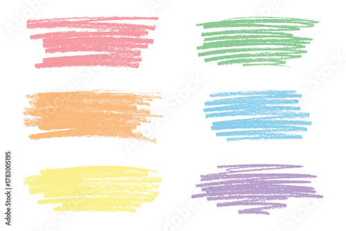 Set of brush paint stroke texture swatch Hand painted background Ink scribble dab clipart Paint smudge for tags and stamps design