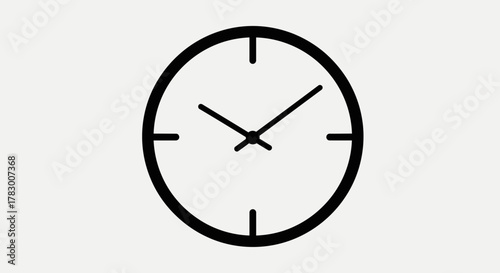 Bild auf Leinwand Modern minimalist clock icon symbolizing punctuality, deadlines, and the passage