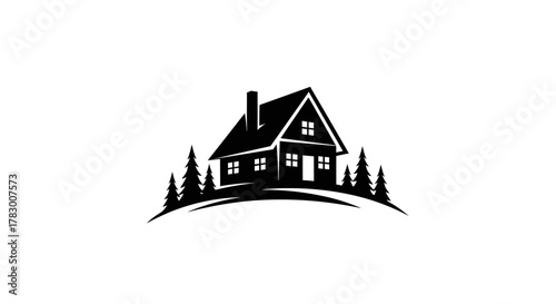 Cozy cabin nestled among pine trees evokes peaceful retreat and rustic charm for outdoor living