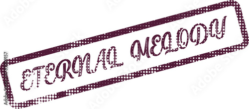 Retro Style Eternal Melody Stamp Mark for Music Themed Projects and Events