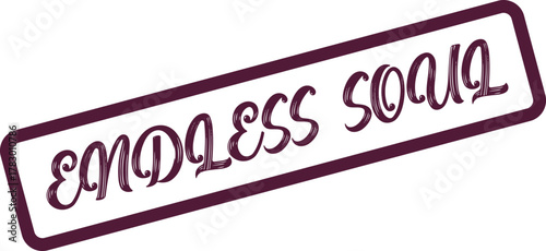 Elegant Endless Soul Word Mark with Solid Frame and Smooth Typography