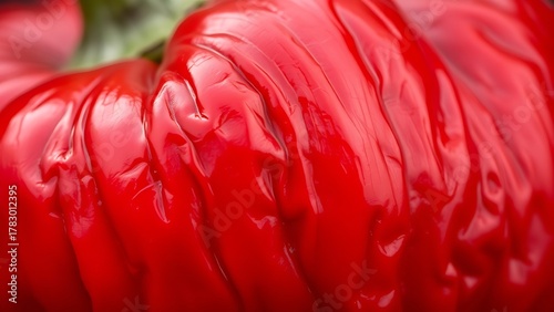foray. Close-up of deep red wrinkled chili texture showing rich color variations and organic details. menu design, packaging mockups, designed for food delivery and cloud-kitchen brand materials.