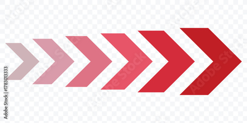 dynamic moving arrow symbol. Pointing right chevron arrow different style. speed direction signs. Road lines arrow zigzag chevron speeds flat style. eps 10