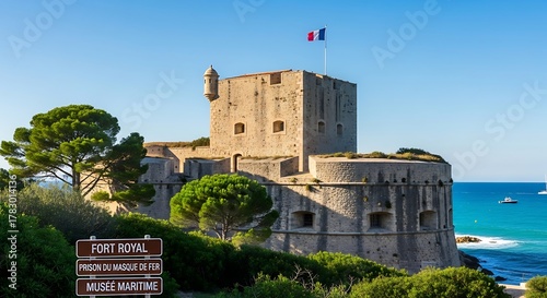 Fort Royal on Sainte-Marguerite Island, Cannes, France.