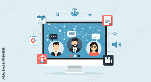 Virtual Meeting and Online Collaboration Connecting People for Business and Communication