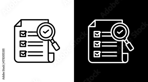 Verification White Icon Set Design