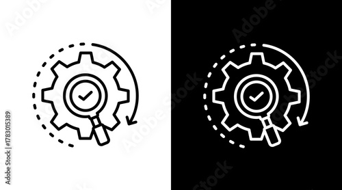 Diligence White Icon Set Design