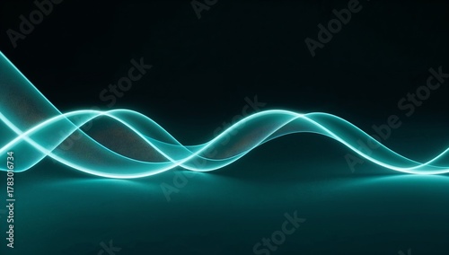 Crystal-clear glowing ribbons in mint and turquoise tones with bright white highlights, cool futuristic elegance, clean high-tech lighting on dark background, glossy sheen, AMOLED 4k wallpaper