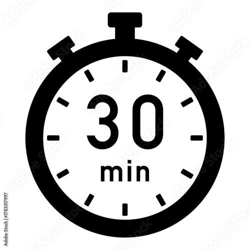 30分タイマーのイラスト