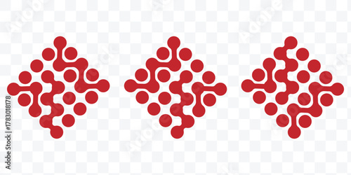 Diagonal metaball connected circles shape. Abstract nerve cell dots or computer nano net . Pattern of black metaballs isolated on white background. vector illustration. vector eps 10