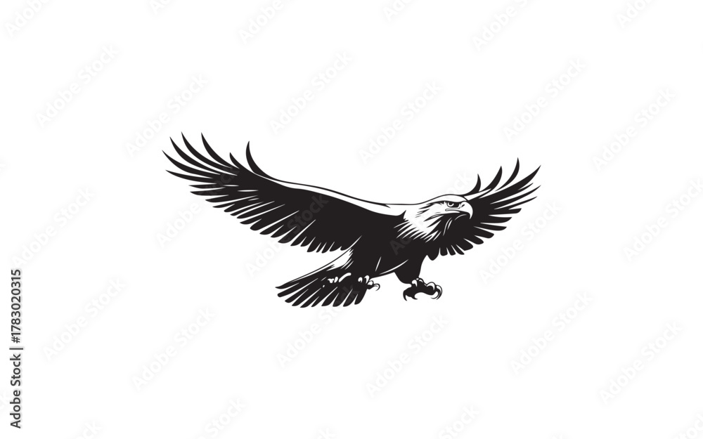 Naklejka premium eagle on white background