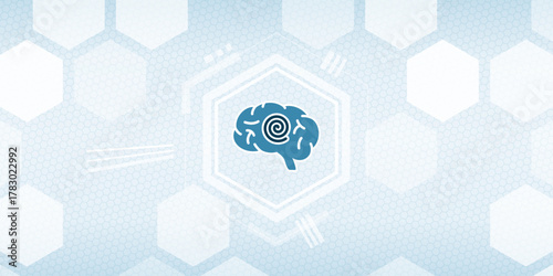 Brain Mental Health Addiction Trauma Icon Vector Header