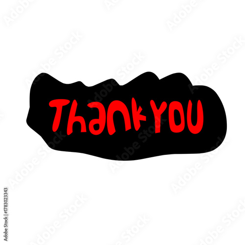 Thank You typography vector illustration
