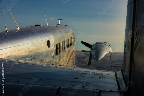 Vintage aircraft on the ground