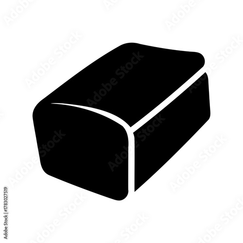 A monochrome rendering of a solid rectangular box with rounded edges