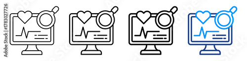 Condition Monitoring Icon Different Style Outline Collection Set.