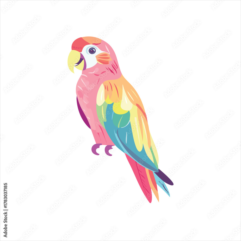 Obraz premium vector Colorful parrot 