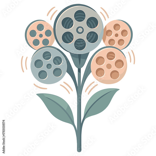Film Reel Flower Arrangement