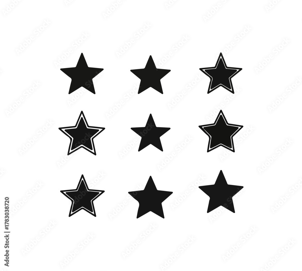 Obraz premium Abstract star pattern on black background