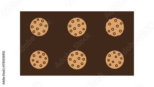 Cookies arranged on baking sheet