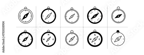 Compass illustrations navigation concepts direction guidance journey
