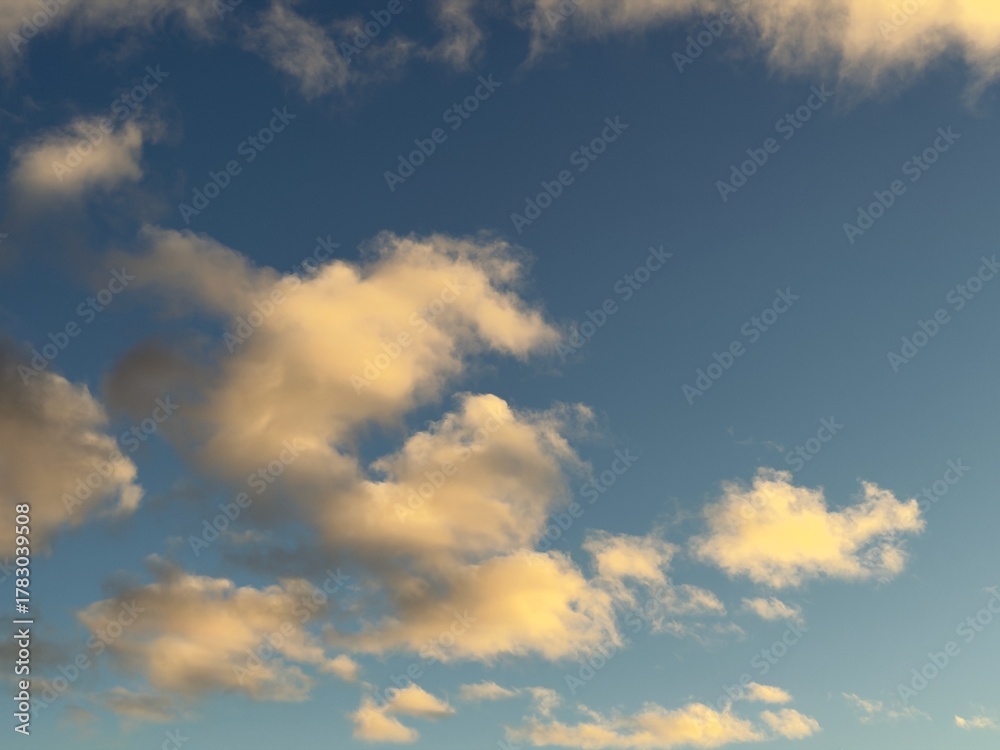 Fototapeta premium Sky with clouds at sunset