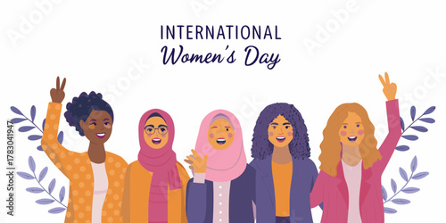 Diverse group of women celebrating international women s day with joy and unity