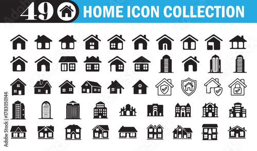 Real Estate Vector Icons .Residential, Apartment, and Property Design Set