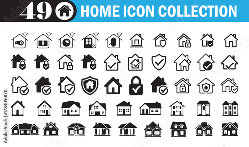 Real Estate Vector Icons .Residential, Apartment, and Property Design Set
