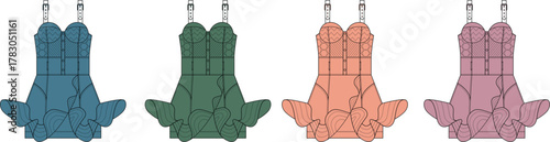 Colorful Summer Dress Variations A Diverse Selection of Stylish Dresses in Various Shades for Fashion