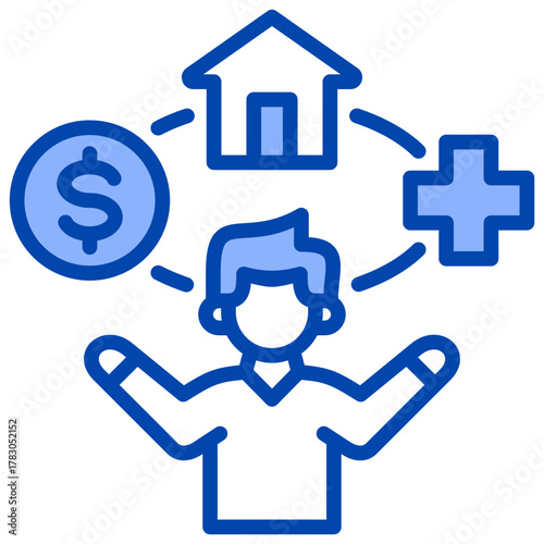 Employee Benefits Icon Element For Design